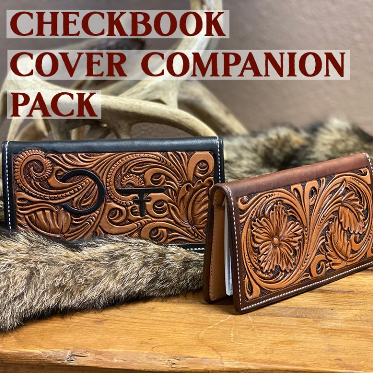 Leather Checkbook Cover Companion Pack Don Gonzales Saddlery