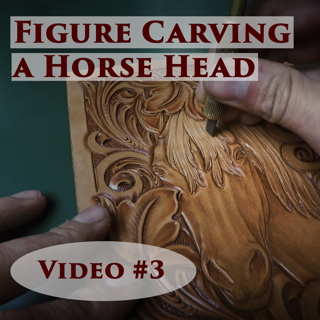 Figure Carving a Horse Head into Leather Video 3 Don Gonzales Saddlery