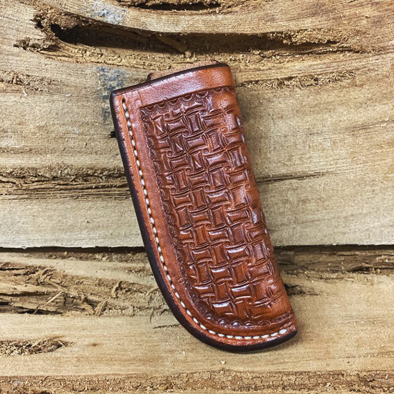 Knife ScabbardCrazy Stamped Don Gonzales Saddlery