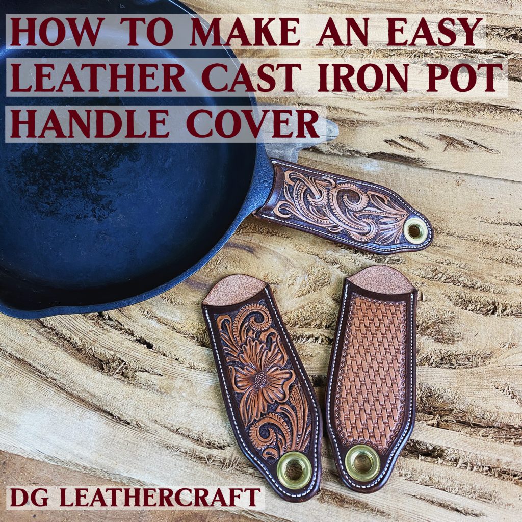 Handmade Leather Cast Iron Handle Cover